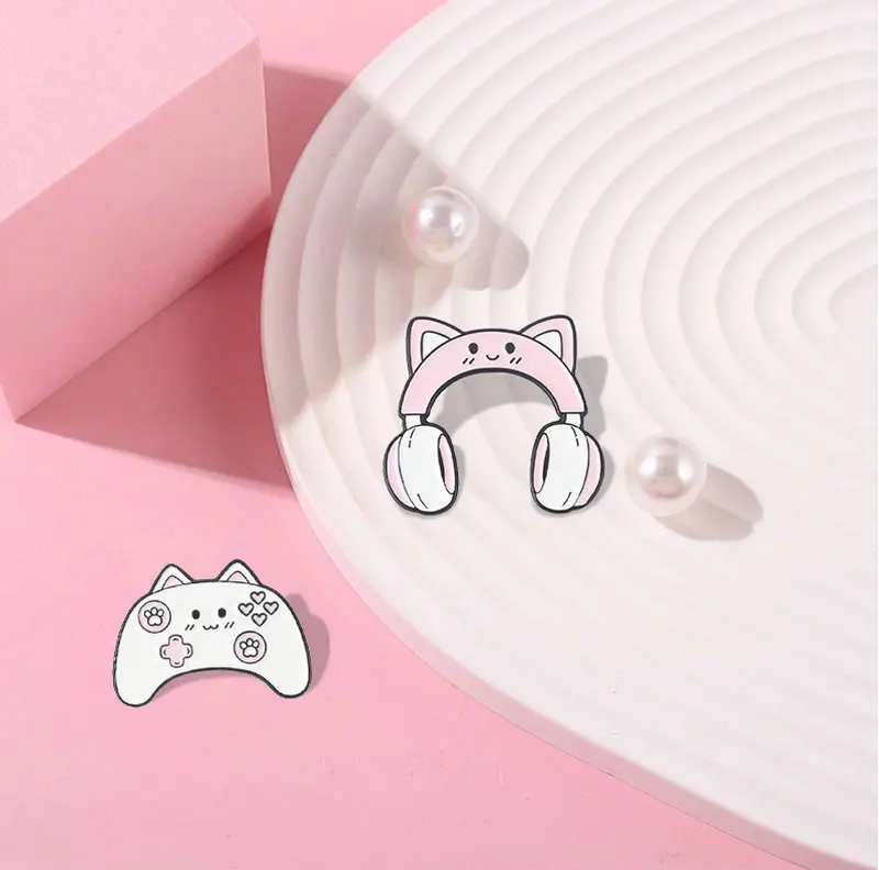 Эмалированные булавки для клавиатуры с изображением кота игровая консоль мышью