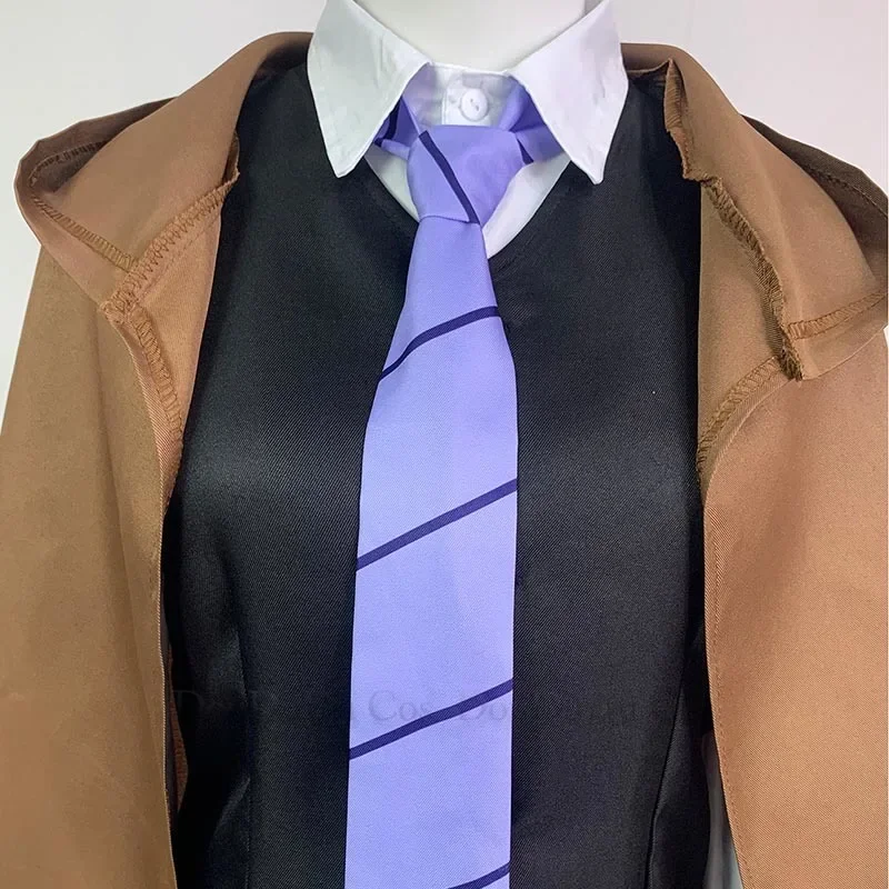 Edogawa Ranpo Косплей Костюм детектив Униформа костюм Rampo наряды с шляпой для Хэллоуина