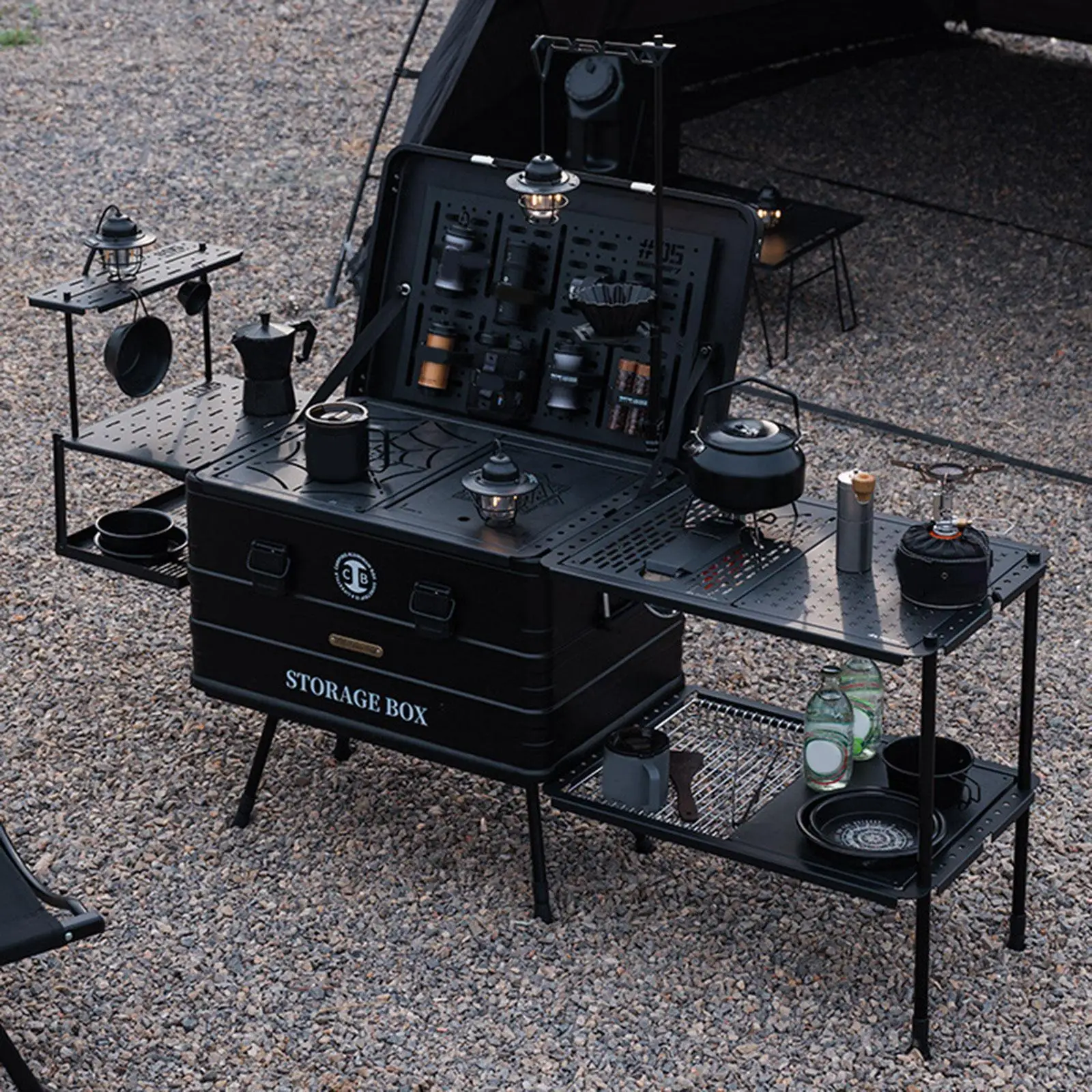 Алюминиевый ящик для кемпинга Igt набор держателей лампы практичные модульные