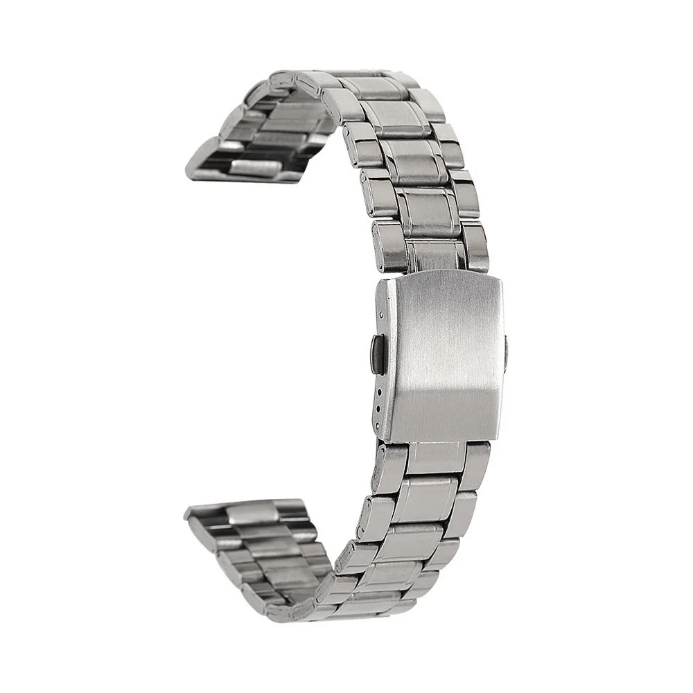 16mm 18mm 20mm 22mm 24mm Stainless Steel Aircraft Buckle Flat End Jubilee Watch Bracelet