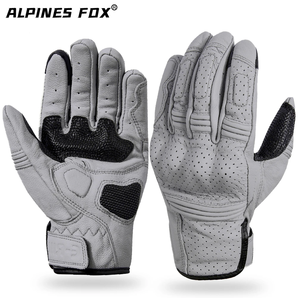 

Мужские Мотоциклетные Перчатки В Стиле Ретро, ​​водонепроницаемые Кожаные Дышащие Защитные Перчатки Для Защиты Пальцев