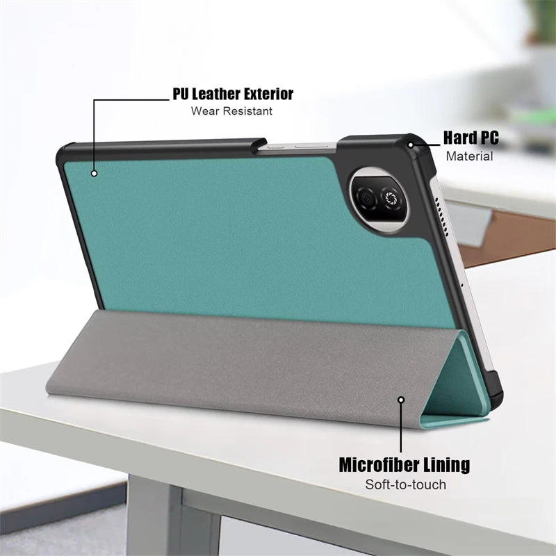 Чехол-книжка (трифолд) для Huawei MatePad Mini 8.8 2025 с функцией автоматического включениявыключения экрана, ударопрочный, кожаный (art.: 3920db289afcf) - 3920db289afcf