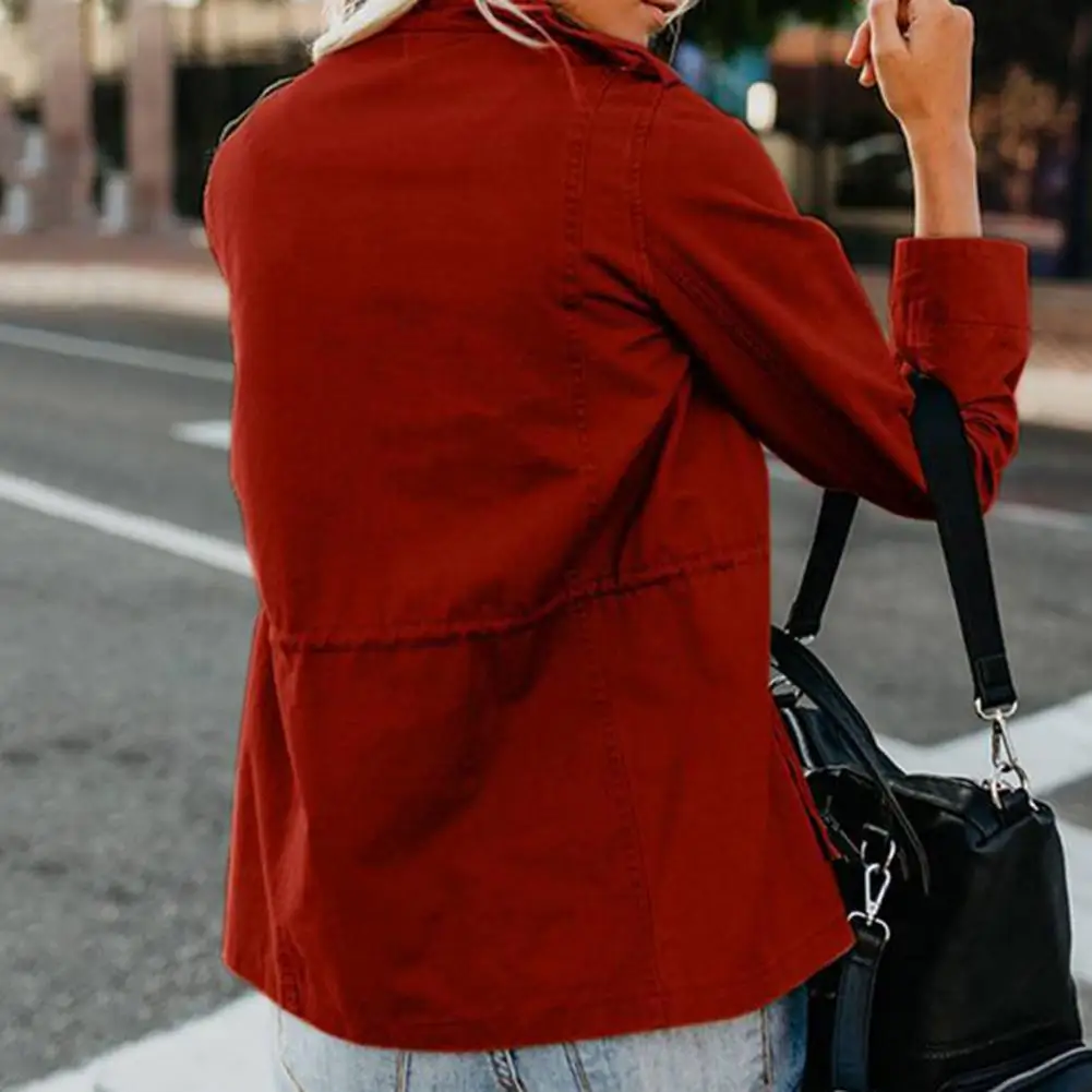 

Casual Trendy Cardigan Pure Color Spring Coat Outwear Women Coat Solid Color for Daily Wear