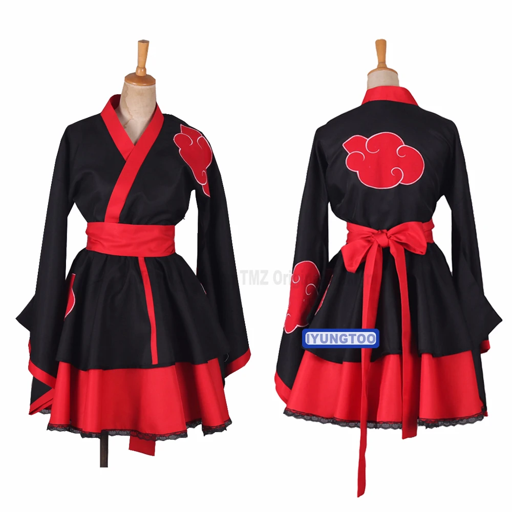 

8 Japanese Styles Dresses Cosplay Dresses Costume Akatsuki Kimono Dress Uchiha Sasuke Lolita Dresses Suit C128K183