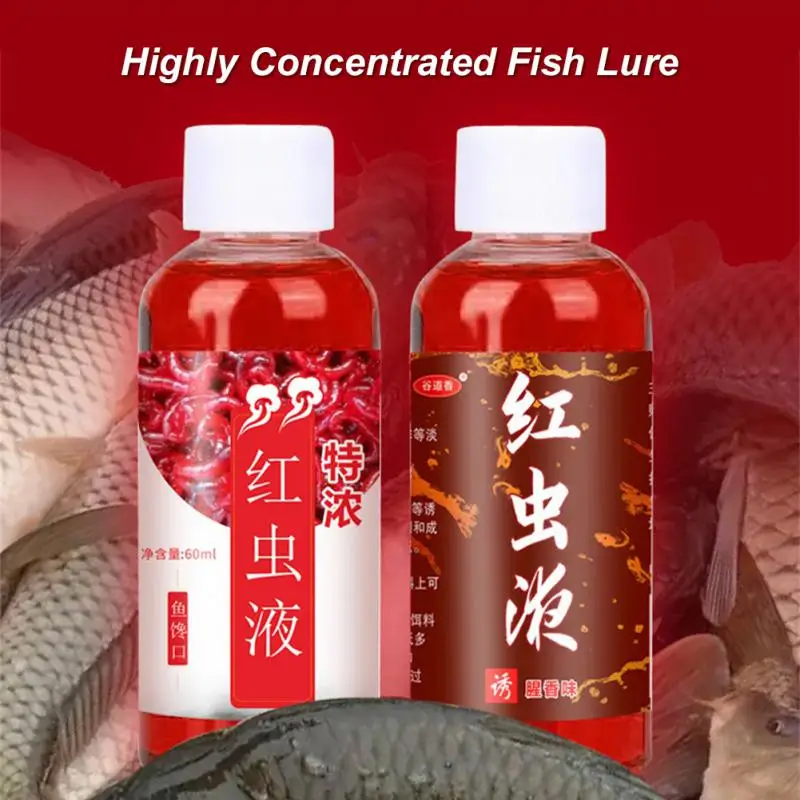 

1~5PCS Liquid Blood Worm Scent Fish Attractant Concentrated Red Worm Liquid Fish Bait Additive Perch Catfish Fishing Accessories
