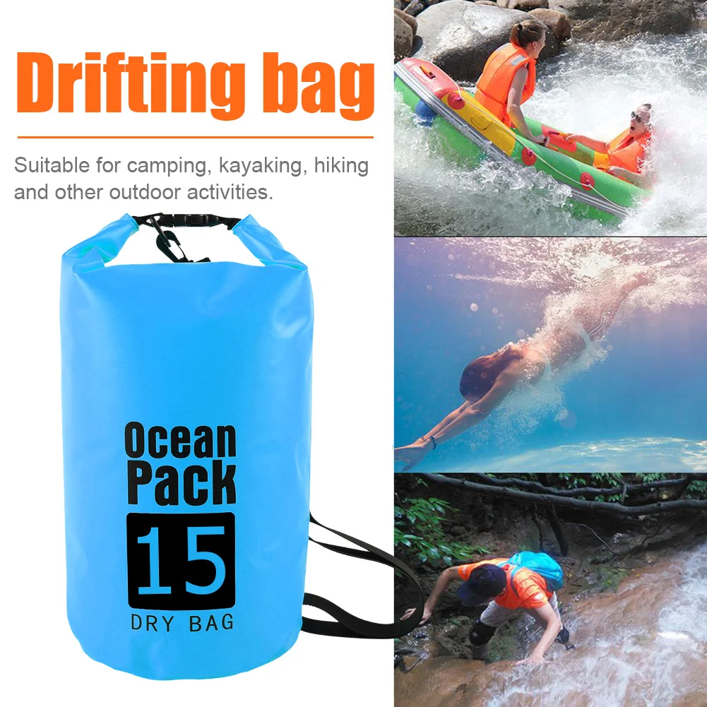 

3/5/10/15L Outdoor Dry Waterproof Bag Dry Bag Sack Waterproof Floating Dry Gear Bags For Boating Fishing Rafting Swimming