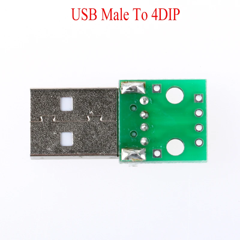 Фото USB 2,54 мм In-line 4P адаптер штекер-4DIP к встроенной адаптерной плате, фотообои припаяны №2