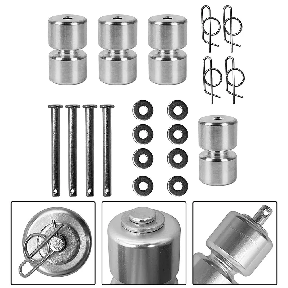 

Durable Hot Sale Clevis Pins With Flat Washers For Trailer Tailgate Lift 4 Pack Aluminum Alloy Car Accessories