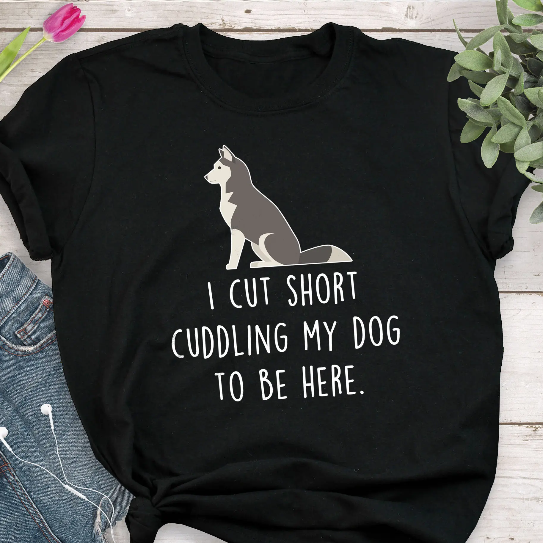 Забавная футболка с хаски для любителей собак милые домашние животные серые топы