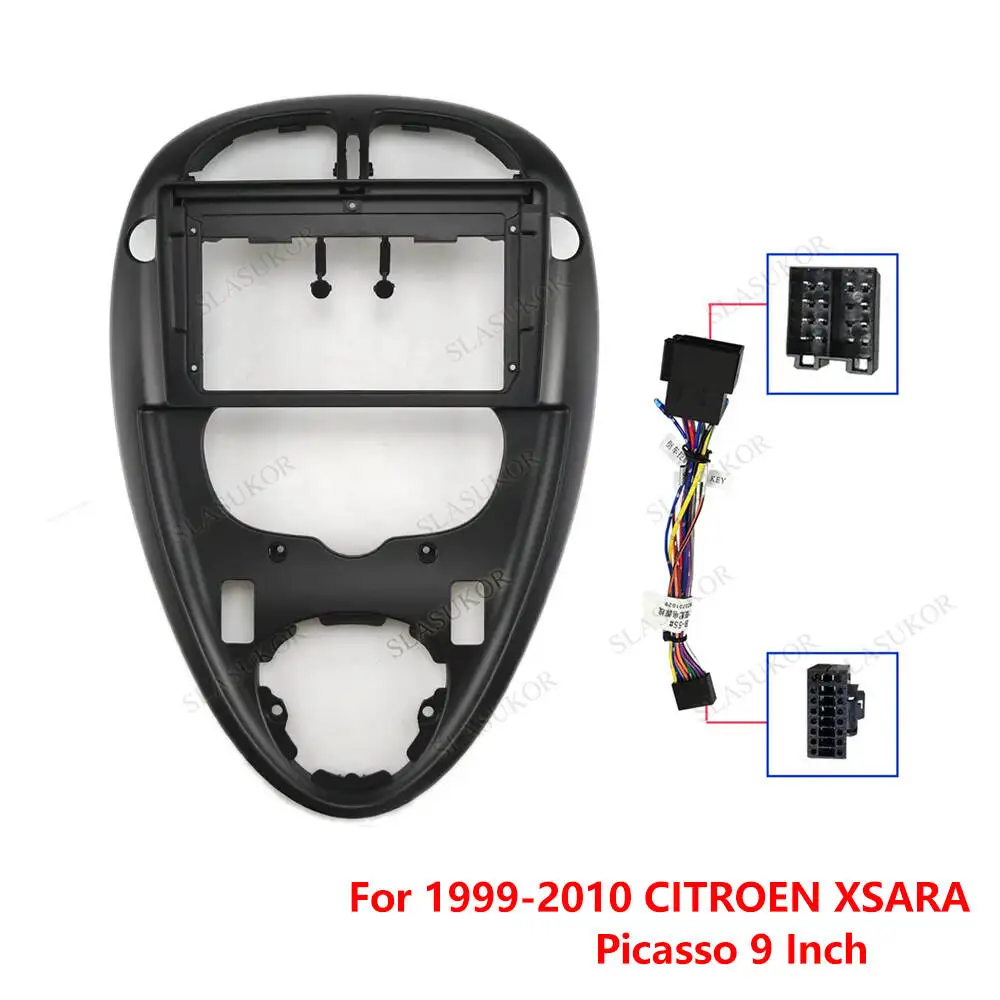 

Для 1999-2010 CITROEN XSARA PICASSO 9-дюймовая авто стерео рамка, монтажная рамка, лицевая панель, внутренняя панель автомобиля, отделка приборной панели