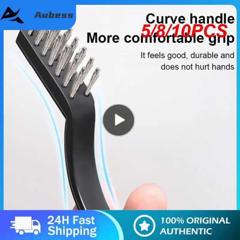 

5/8/10PCS Mini Stainless Steel Wire Brush Decontamination Cleaning Gap Brush Gas Stove Cleaning Rust Removal