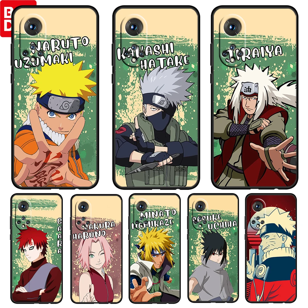 

Cartoon Naruto Cool For Honor 60 50 20 SE Pro X30 10X 10i 10 9X 9A 8X 8A Lite Silicone Soft TPU Black Phone Case Capa Cover