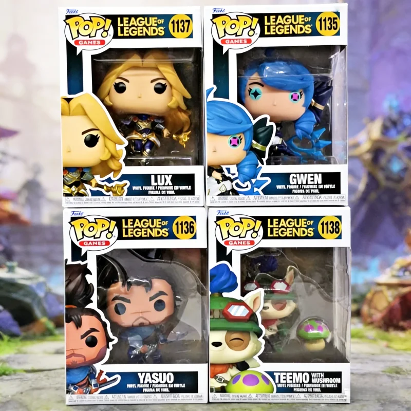 Фото Оригинальные коллекционные виниловые фигурки Funko POP LOL League of Legends: Джинкс, Ари, Кейтлин, Люкс, Тимо, Вай, Гвен, Виктор – игрушки, декор, подарки №1