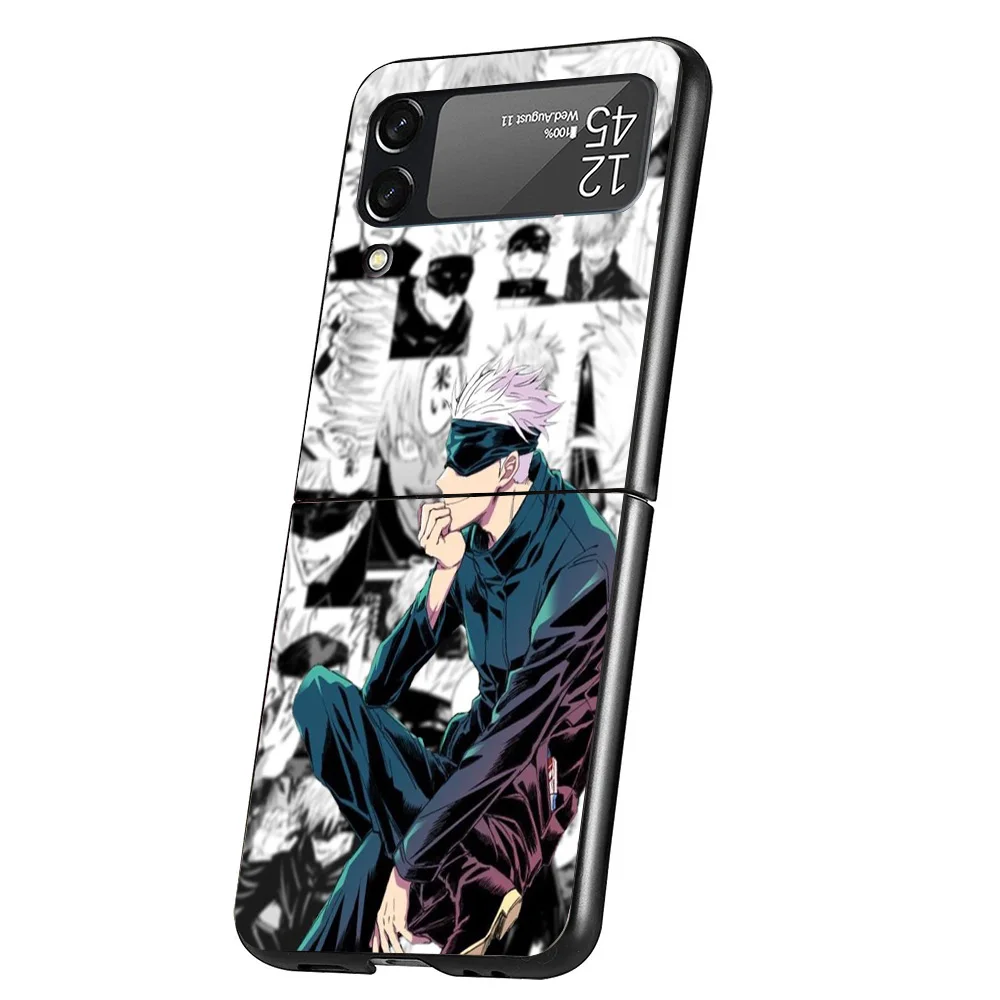 Чехол для телефона Kaisens Jujutsus Gojo Satoru, чехол для Samsung Galaxy Z Flip 6 5 4 3 5G ZFlip6 ZFlip5 ZFlip4 ZFlip3, черный твердый тренд (art.: 3920c8bf72771) - 3920c8bf72771
