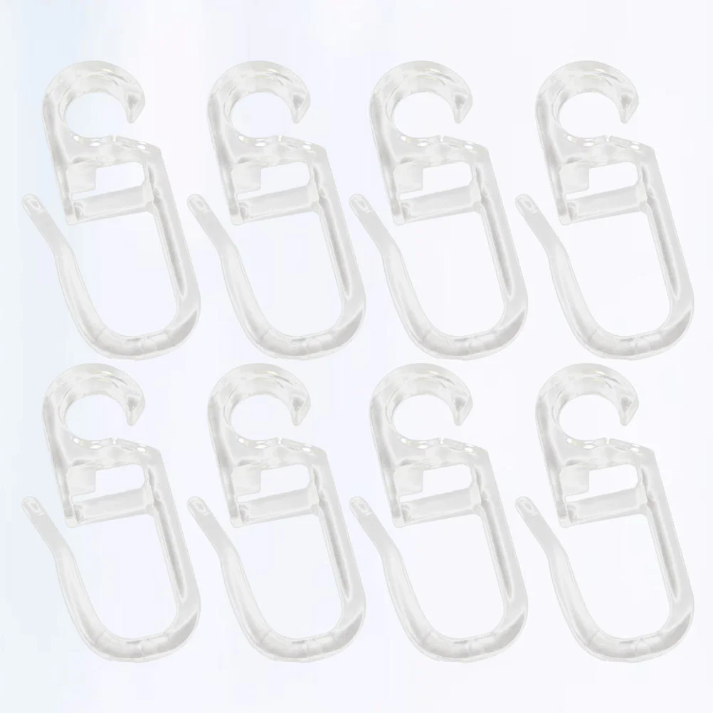 

50 Pcs Drapery Hooks Curtains Bathroom Curtain Hooks Bed Curtain Hook High Strength Shower Curtain Hooks Shower Hooks Rings