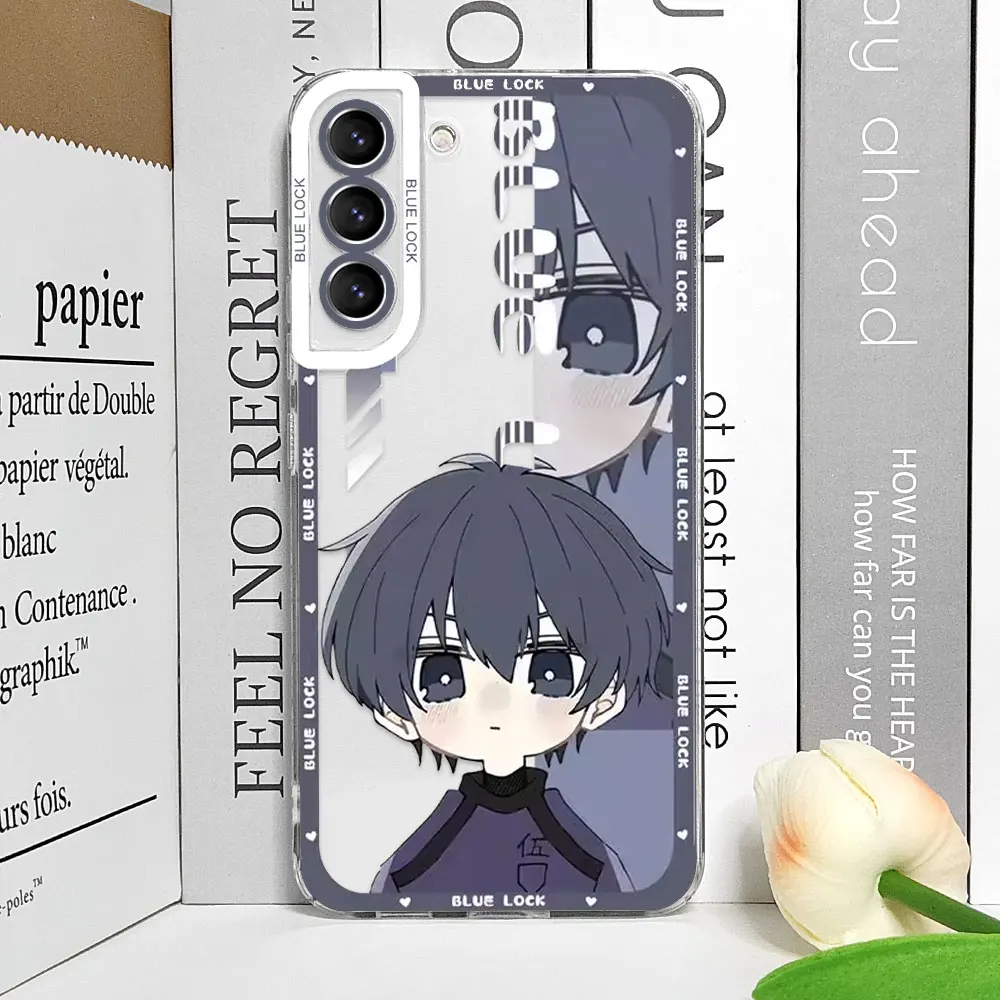 Чехол для телефона с синим замком японского аниме Samsung Galaxy A55 A54 A53 A52 A51 A70 M11 A32 A31 A22