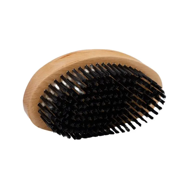 

Beard Brush With Curved Beech Wood Handle And Nylon Knots For Men's Facial Styling For Cleaning Tools