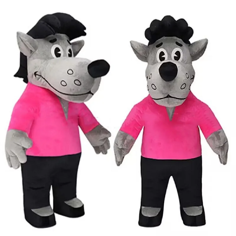 Гигантский Серый Волк надувной костюм мультяшное животное маскарадный для