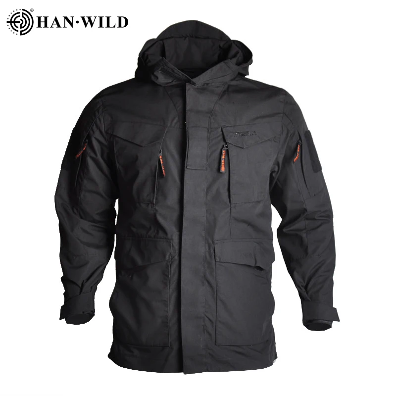 

HAN WILD M65 Jacket Tactical Hiking Jackets Windbreaker Men Clothing Hunting Camping Coat Hood Jacket Army Trekking Uniform