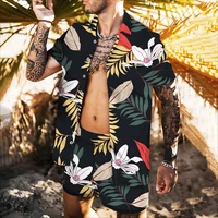2022 new man camicias hawaiian casual one button wild printed shirts zebra owl short sleeve blouses animals and plants tops