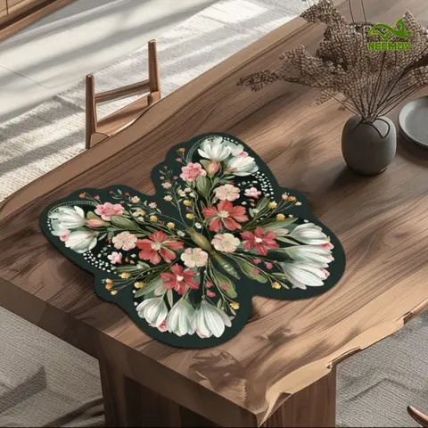 Хрустальный бархатный кухонный коврик с бабочкой