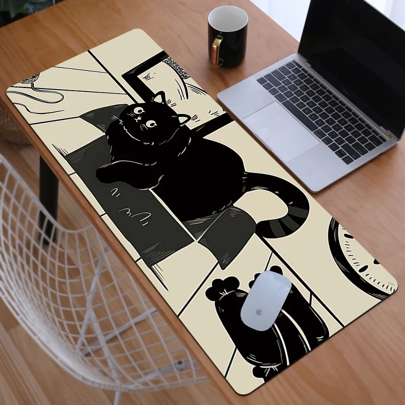 

Cute Cartoon Cat Xxl Mouse Pad Gamer Table Pads Pc Gaming Accessories Rubber Mat Deskmat Mausepad Mats Keyboard Cabinet Mousepad