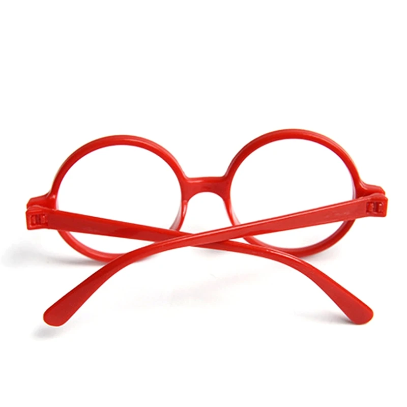 Детские очки круглой формы с черной или красной оправой рождественский подарок