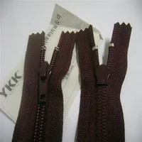 20pcs/lot YKK 5# 18cm Nylon Coil Zipper Dark Wine Red Close End Leather Bag Boots Jacket  Sewing Accessories