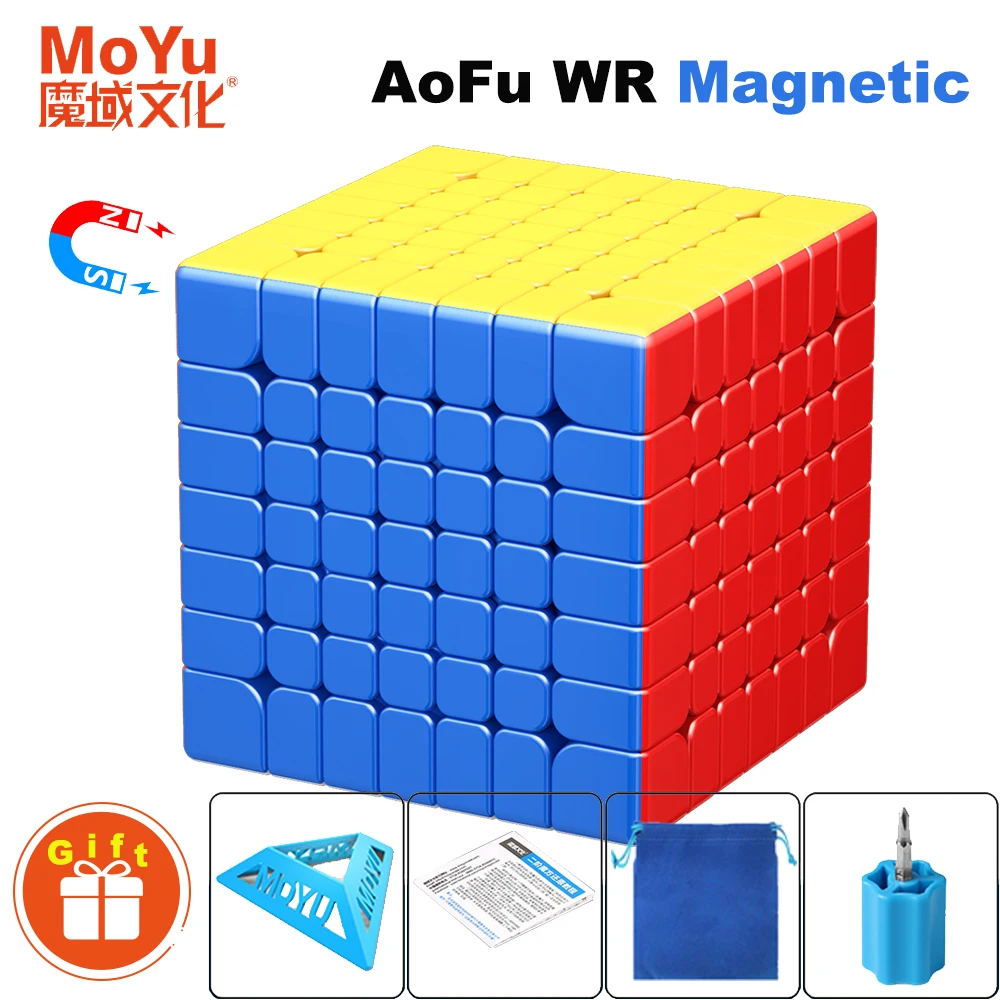 

MoYu AoFu WRM Magnetic Magic Cube 7x7x7 7x7 Professional Speed Puzzle Fidget Children's Toy 7×7 Magnet Cubo Magico Gift for Kids