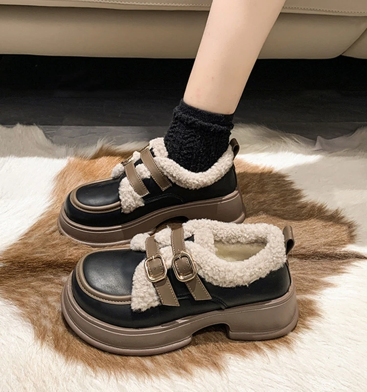 

Shoes Woman 2023 Female Footwear Casual Sneaker Modis British Style Round Toe Autumn All-Match New Dress Winter Cute Preppy Fall