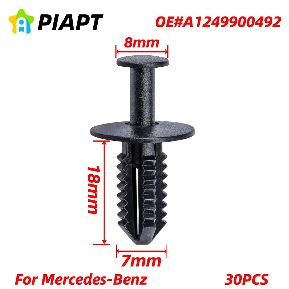 

50/100 шт. OE A1249900492 для Mercedes Benz, крышка крыла, крышка колесной арки, заклепки, зажимы A1249900492