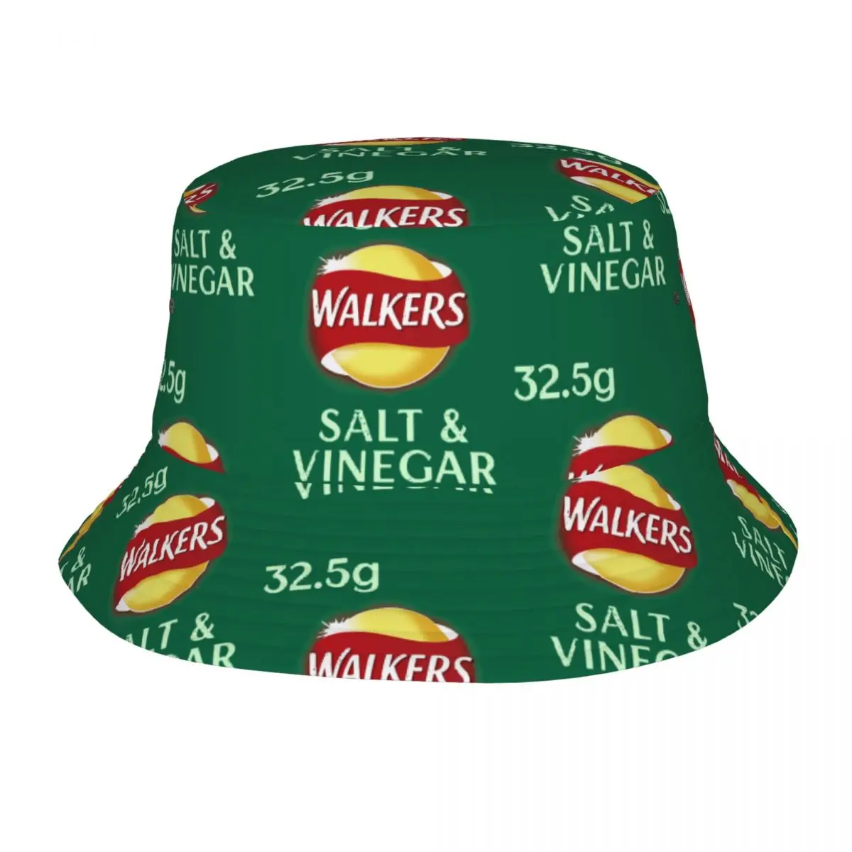 

Women Men Bucket Hat Potato Crisp Salt & Vinegar Crisps Vocation Getaway Headwear Packable Hiking Fishing Hat Snack Food Chips
