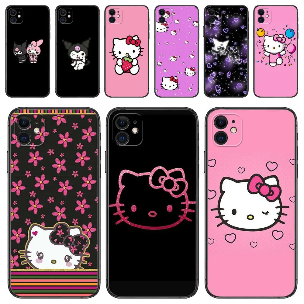

Kuromi Hello Kitty phone Case For IPhone 13 12 11 Pro Max Mini SE XR X XS Max 8Plus 7plus 6 6S Luxury New Shell phone Case