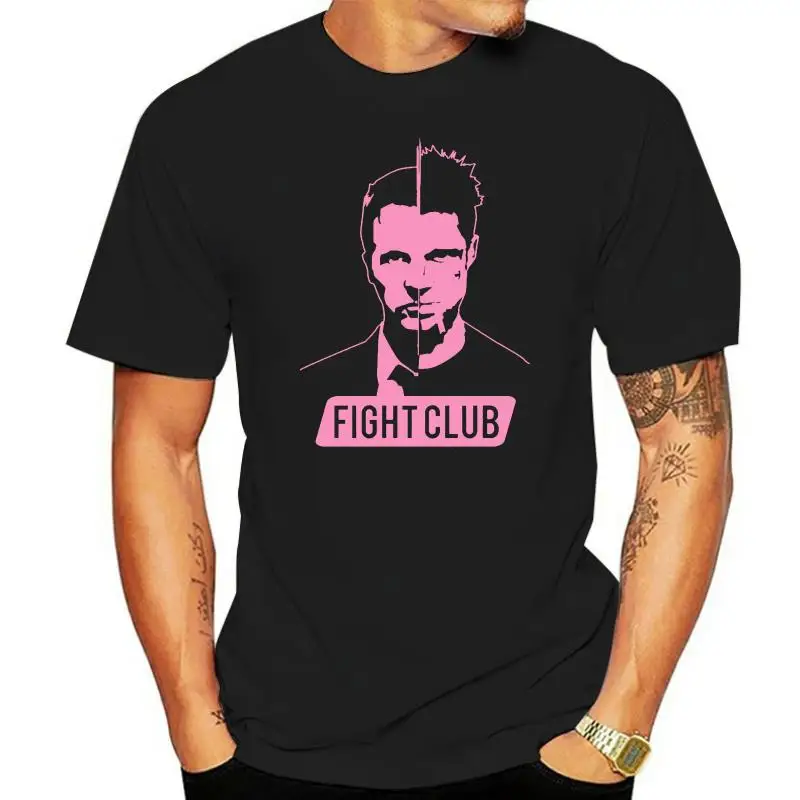 

Fight Club, Movie Poster, David Fincher DTG T-SHIRT BLACK All Sizes S-3XL Mans Unique Cotton Short Sleeves O-Neck T Shirt