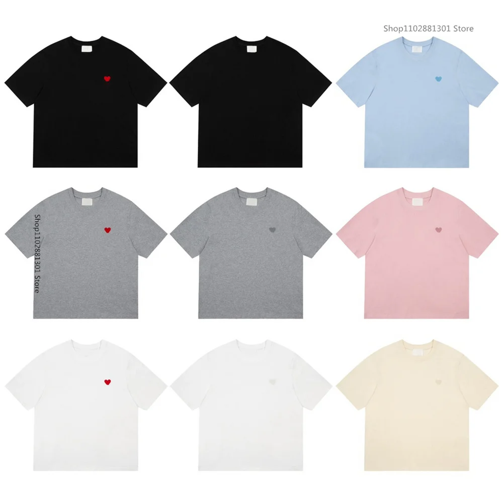 

Summer Embroidered T-Shirt Couples Casual T-Shirt Men Women Short-Sleeved Fashion O Neck T-Shirt Loose Harajuku Business Top