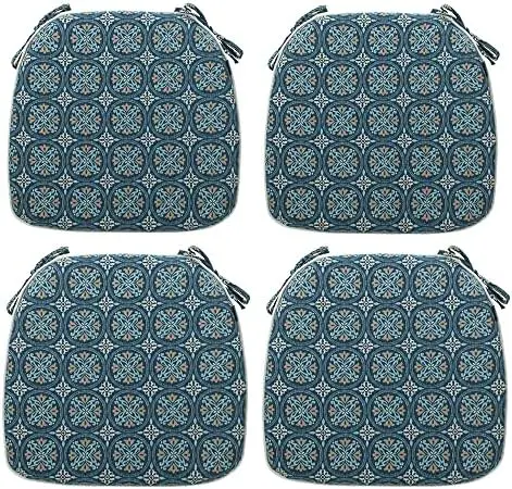 

Chair Cushions with Ties Set of 4, Waterproof Seat Pads All Weather Seat Cushions for Patio Furniture Home Office Garden Decora