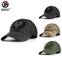 adjustable baseball caps tactical camouflage military army airsoft hunting hiking fishing summer breathable sunscreen hat men