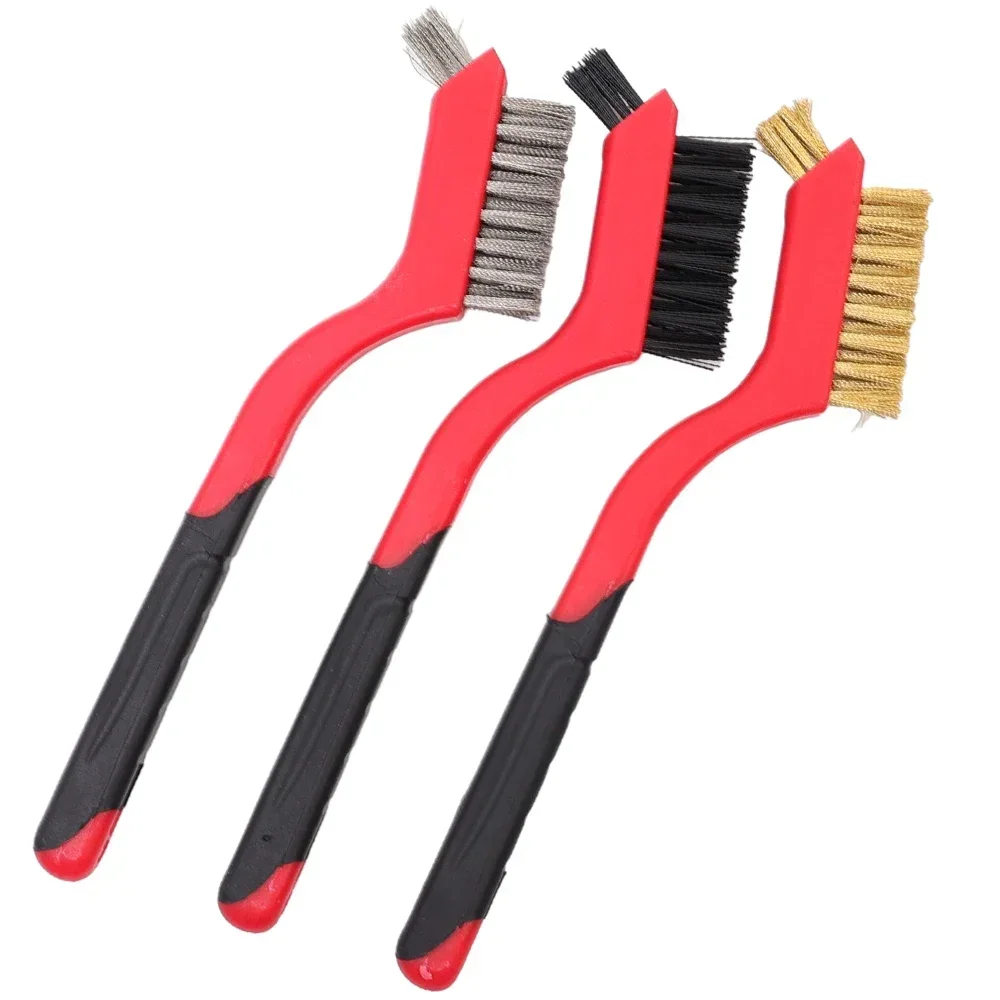 

Автомобильный набор щеток для удаления ржавчины, скребок с двойной головкой из нержавеющей стали и меди для автоматического обслуживания деталей двигателя, набор инструментов для чистки деталей двигателя, 3 шт.