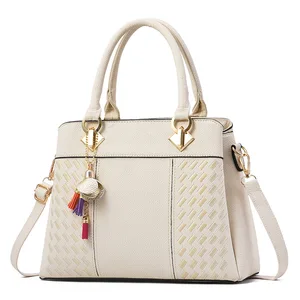 fashion women handbags tassel pu leather totes bag top handle embroidery crossbody bag shoulder bag lady simple style hand bags free global shipping