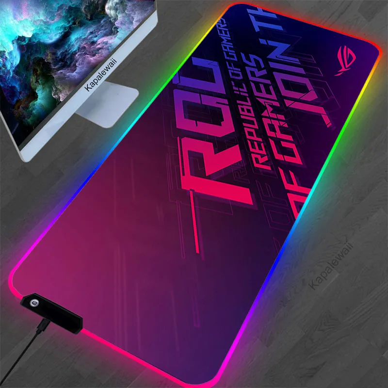 asus speed gaming mousepad rgb rog mouse pad gamer xxl large desk mat computer mats gaming mat 900x400 led play mat table carpet free global shipping