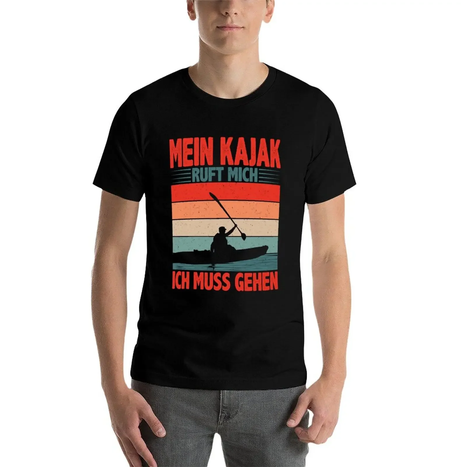 Kanu Kajak Mein ruft mich ich muss Discussion T-Shirt футболки с рисунком синие архивные большого