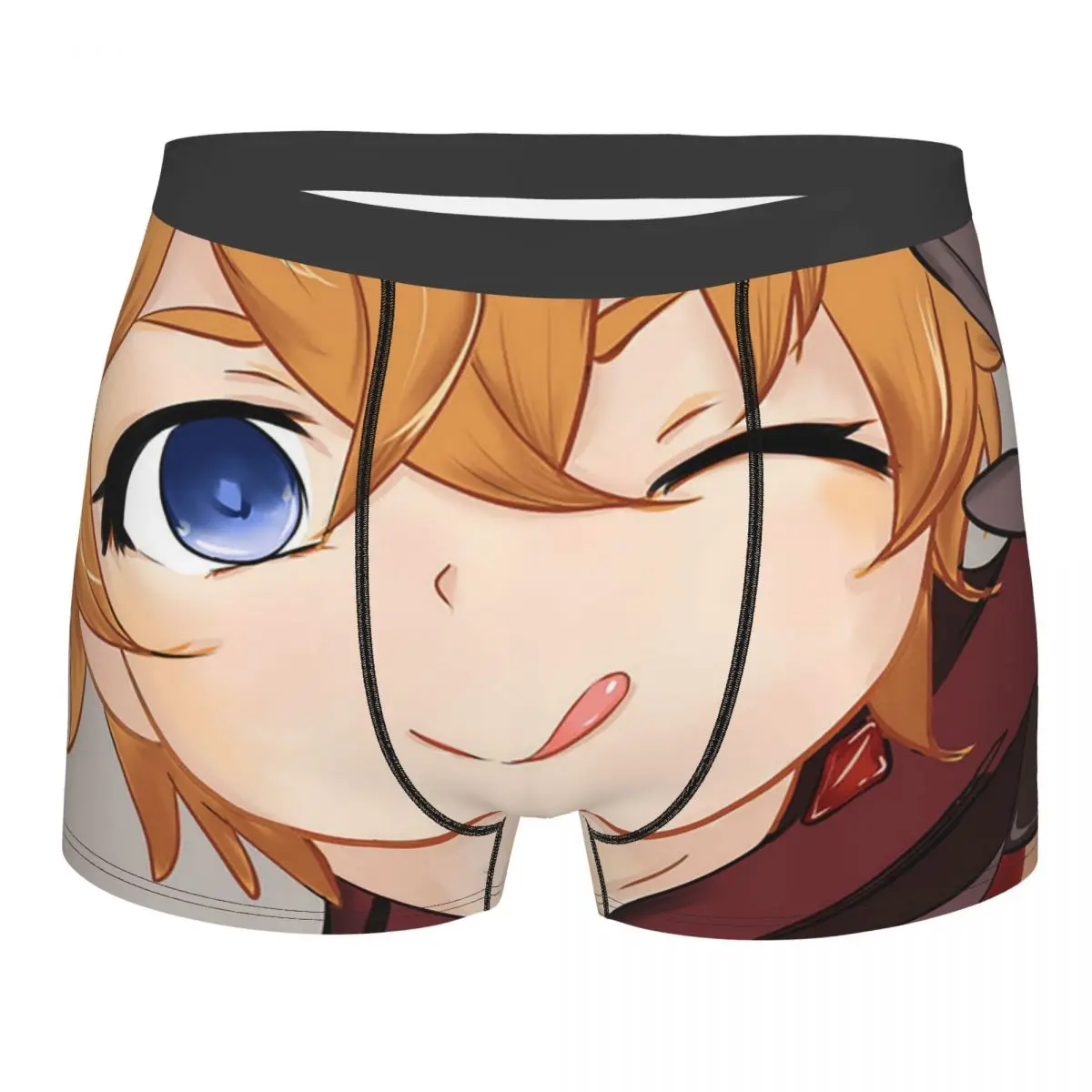 

Men Childe Genshin Impact Underwear Ajax Anime Game Novelty Boxer Shorts Panties Homme Mid Waist Underpants Plus Size