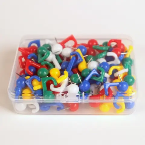 Многоразовые разноцветные кнопки-гвоздики для крепления