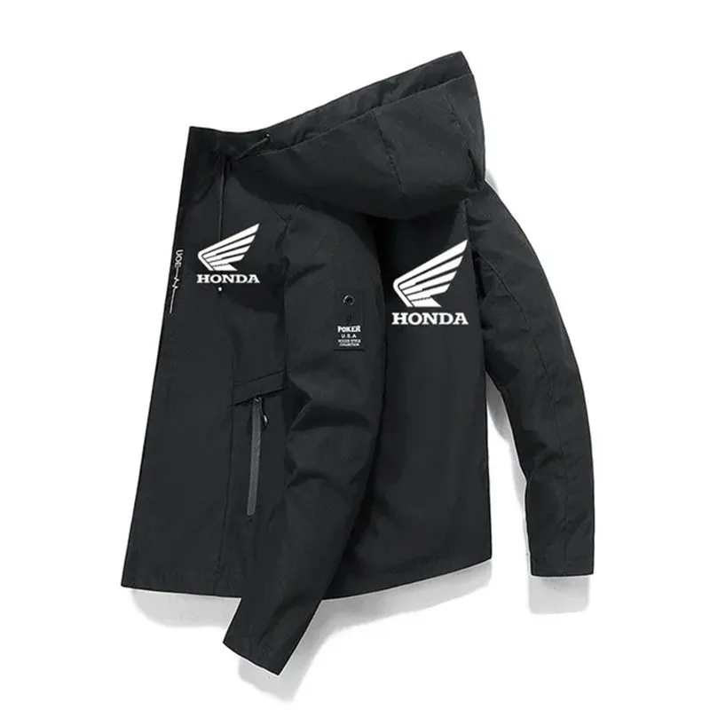 

2023 New Spring and Autumn Fashion Men's Thin Polyester Spring and Summer Sunscreen Wieen Windproof Leisure Sports Hooded Jacket