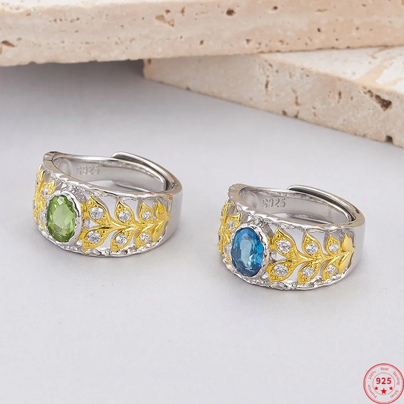 Кольца-подвески из стерлингового серебра 925 пробы для женщин контрастные цветные