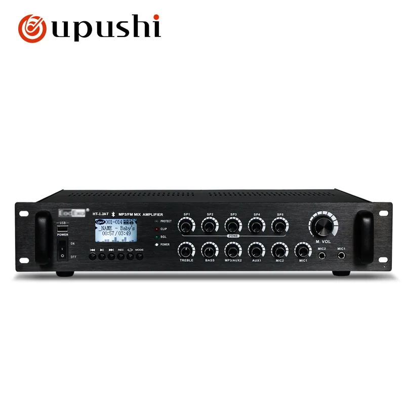 

Oupushi HT-1.2AT Professional Power Amplifier Two-channel Multi Zone Audio Home Stereo Controller