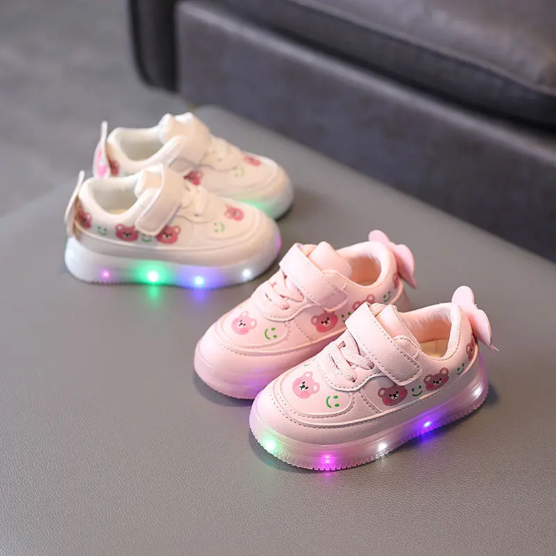 1-5 Year Old Girls' New Leisure Sports Shoes for Children in Autumn and Winter of 2023 Korean Fashion Plush Board Shoes