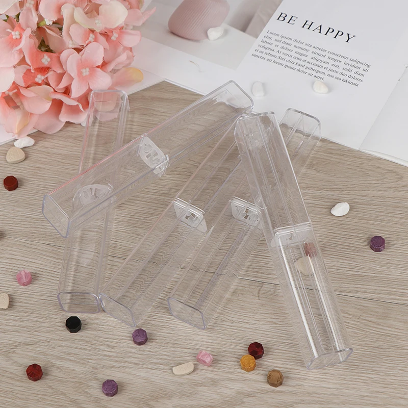 

New 1pc Pen Boxes Plastic Transparent Case Pen Holder Gift Crystal Pen Packaging Boxes Stationery School Office Gifts