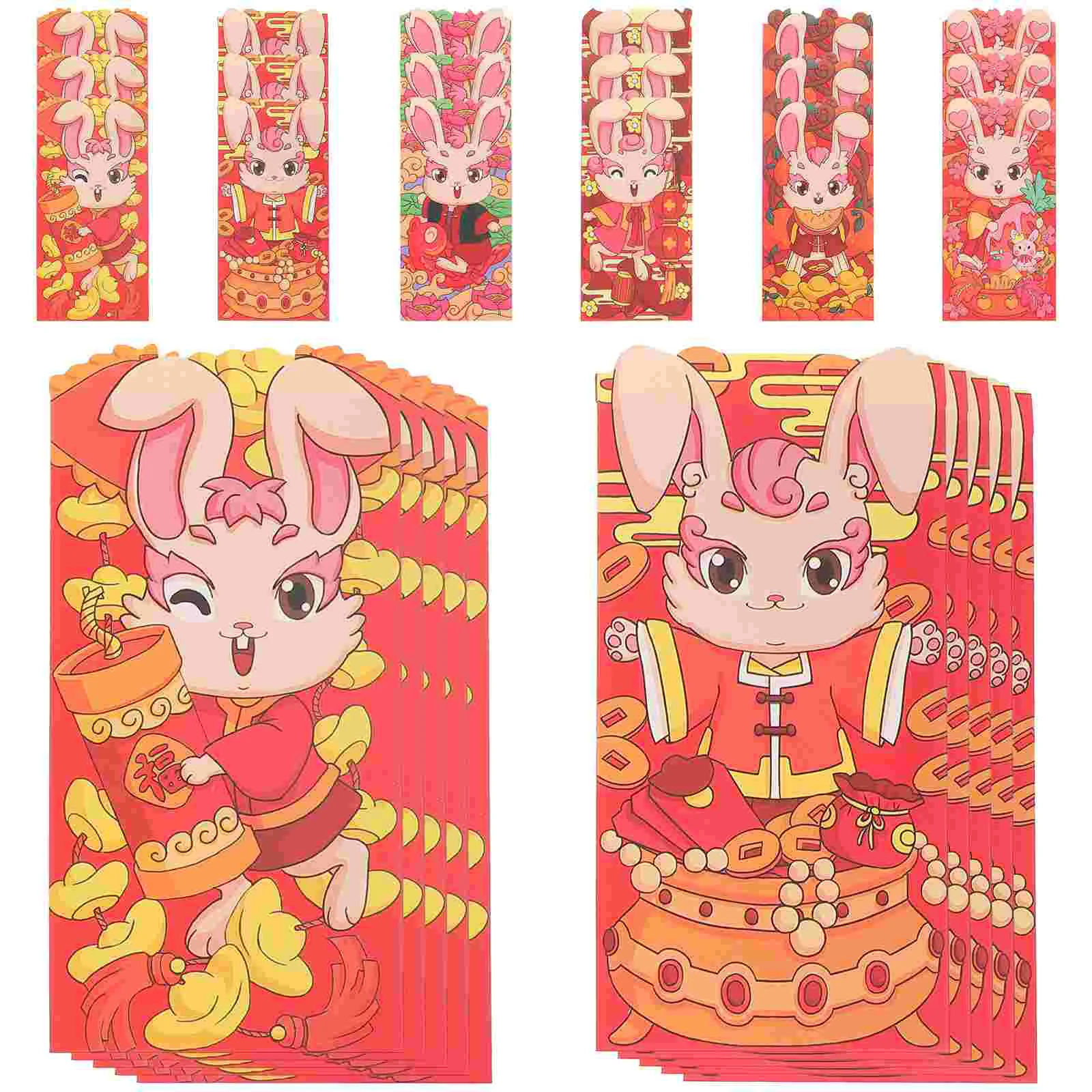

30pcs The Year Of The Rabbit Red Envelopes Red Bags Pouches Festival Ornaments