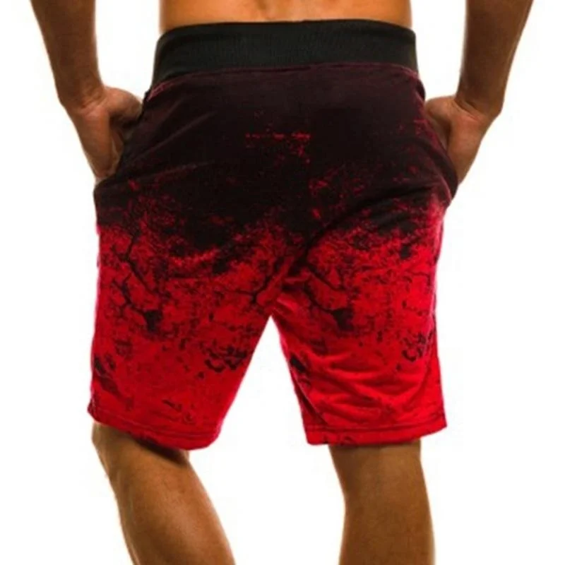 Men's Summer Streetwear Work Shorts Mens Fashion Knee Length Shorts Elastic Waist Gym Shorts S-4XL